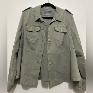 Torrid Casual Jacket - Military Green - EUC - Size 2